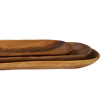 Load image into Gallery viewer, Long olive wood bowl set-Artisan Traders-african,fairtrade,handcarved,handcrafted,handmade,kenya,olive wood,wood
