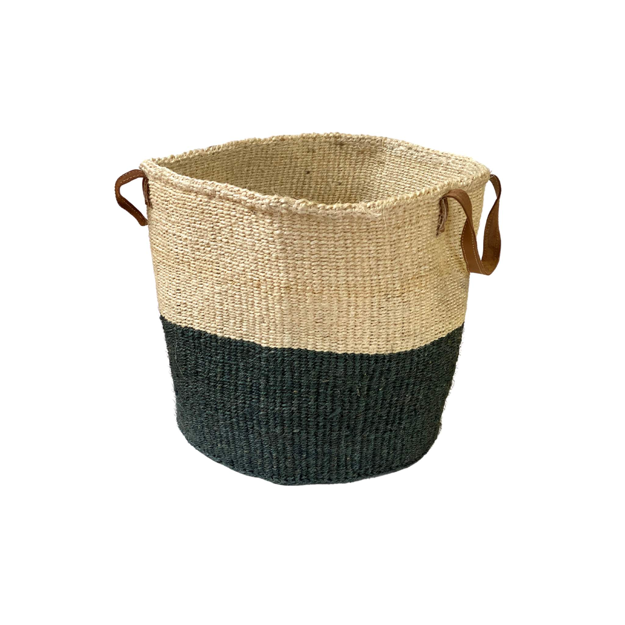 Kiondoo basket Dark Grey-Artisan Traders-african,african basket,basket,fairtrade,handcrafted,handmade,kenya,kiondo,kiondoo,natural
