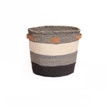 Afbeelding in Gallery-weergave laden, Kiondoo basket Grey Stripes-Artisan Traders-

