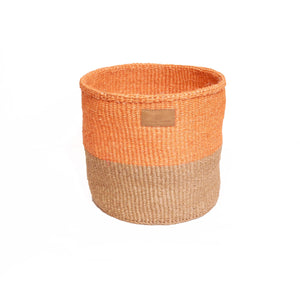 Kiondoo basket Light Orange-Artisan Traders-african,african basket,basket,fairtrade,handcrafted,handmade,kenya,kiondo,kiondoo,natural,sisal