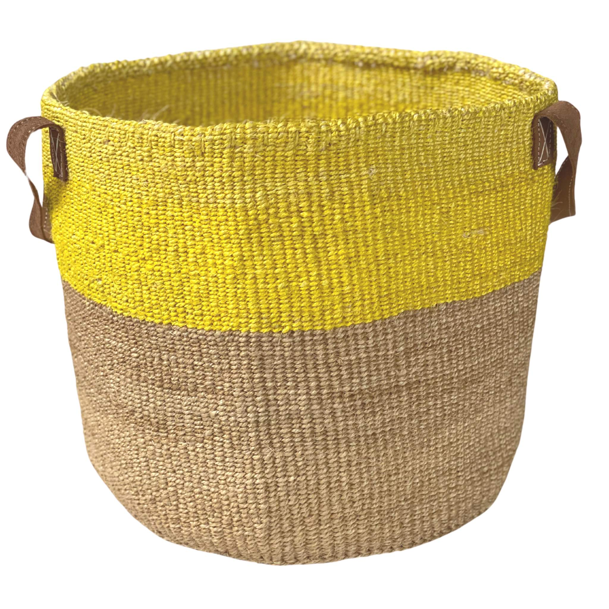 Kiondoo basket Yellow-Artisan Traders-african,basket,fairtrade,handcrafted,kiondo,kiondoo,sisal,yellow