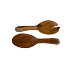 Load image into Gallery viewer, Salad spoon set 2-Artisan Traders-african,fairtrade,handcarved,handcrafted,handmade,kenya,natural,olive wood,wood
